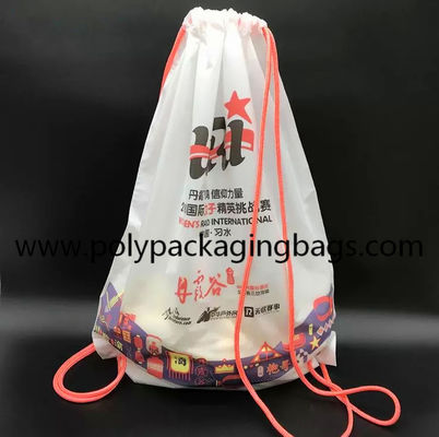 7mm Cotton Rope CPE LDPE Plastic Drawstring Backpack