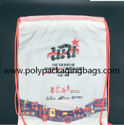 7mm Cotton Rope CPE LDPE Plastic Drawstring Backpack