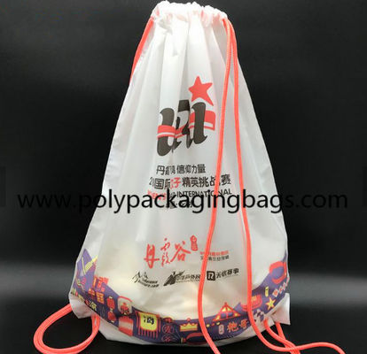 7mm Cotton Rope CPE LDPE Plastic Drawstring Backpack