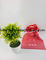 Recyclable drawstring plastic  Cotton Ropes  bags/Women and children all like the New Year red gift bag