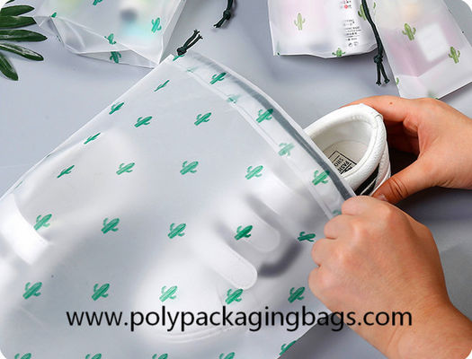 22*33cm Frosted PE Plastic Drawstring Pouch Bag