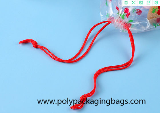 0.06mm Printed Transparent PE  Drawstring Storage Bag