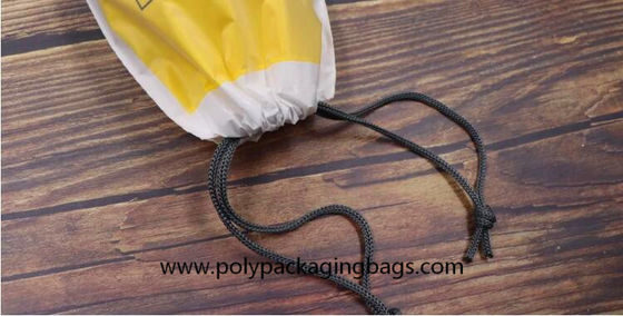 FDA 280mm*190mm CPE PE Drawstring Packaging Bags Double Drawstring Small Item Packaging Pouch