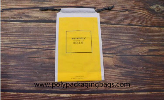 FDA 280mm*190mm CPE PE Drawstring Packaging Bags Double Drawstring Small Item Packaging Pouch