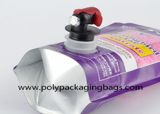 Double Bottom 1.5L 3L 5L Aluminum Foil Spouted Pouches Packaging Bags With Spigot