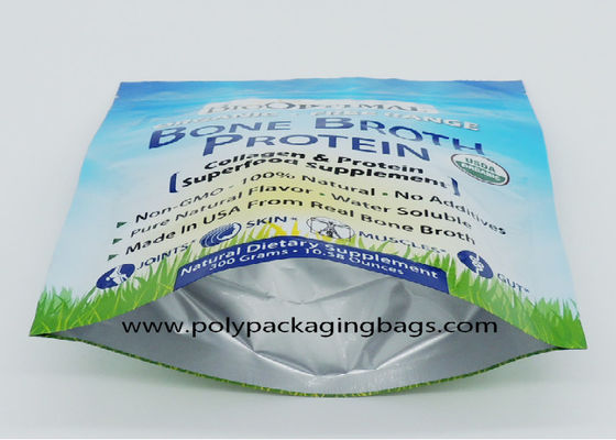 Self Supporting VMPET OPP Aluminum Foil Zipper Bag For Pet Food