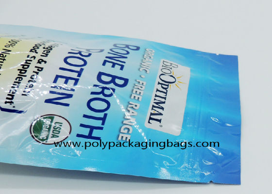 Self Supporting VMPET OPP Aluminum Foil Zipper Bag For Pet Food