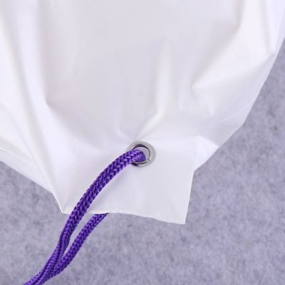 0.08mm CPE LDPE Plastic Drawstring Backpack For Fitness