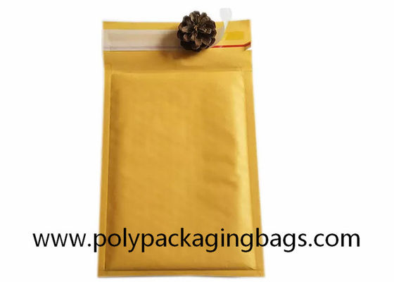 Recyclable 6 Color Printing Yellow Kraft Bubble Mailer