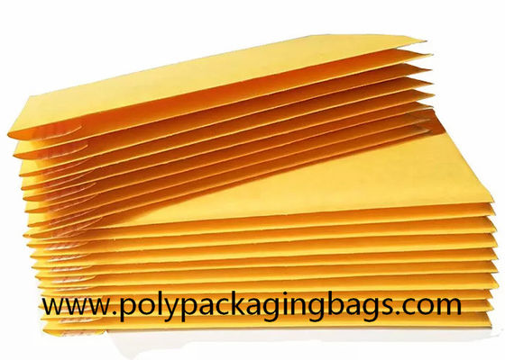 Recyclable 6 Color Printing Yellow Kraft Bubble Mailer