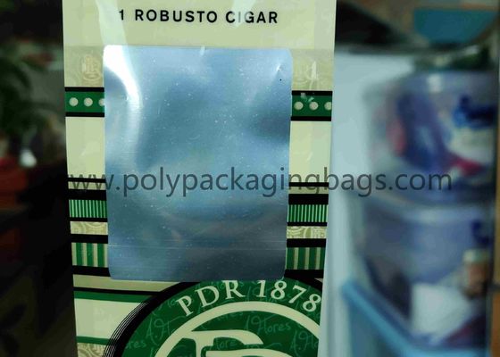 8mm Hang Hole Plastic Sponge Layer Ziplock Cigar Bag