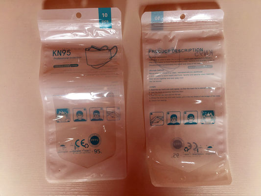 Disposable Gravure Printing CPP Plastic Zipper Pouch Ziplock Mask Packaging Bags