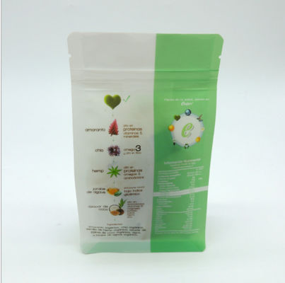 Standing 92mic LDPE Zipper Packaging Bag With Bottom And Side Organ