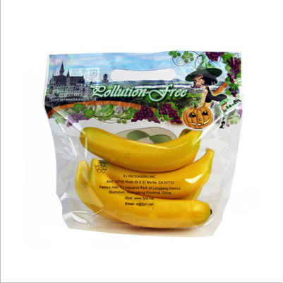 Gravure Printing Transparent CPP Fruit Packaging Bags With Portable Hole