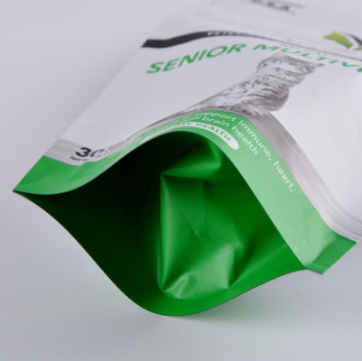 SGS Stand Up Ziplock Matte Aluminum Foil Pouches For Food