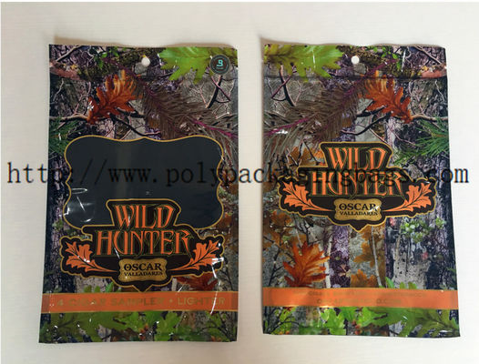 Resealable OPP LDPE laminated 5 Cigar Wrap Bags With Zippered Top