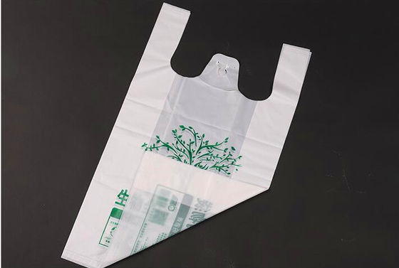 Compostable Cornstarch Single Layer Laminated Biodegradable T Shirt Bags