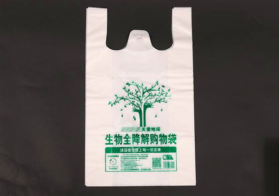 Compostable Cornstarch Single Layer Laminated Biodegradable T Shirt Bags