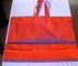 Custom Printed Large Plastic Shopping Bags with Rope Handles / Button