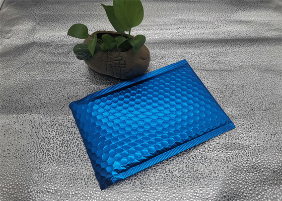 Blue Padded Bubble Mail Bag , Aluminum Bubble Mailing Bag