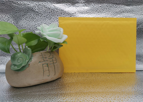 Yellow Kraft Paper Padded Envelope Bag , Wrap Bubble Mailers Bags