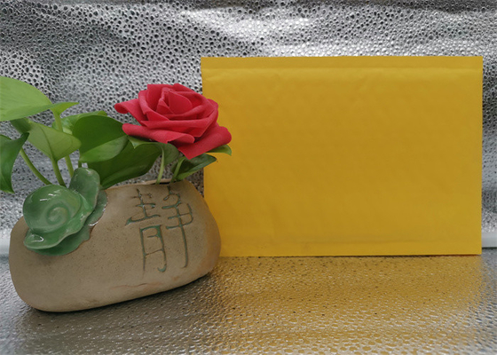 Yellow Kraft Paper Padded Envelope Bag , Wrap Bubble Mailers Bags