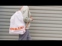 Color printing logo single drawstring shoulder bag plastic DrawString bag waterproof clothing backpa