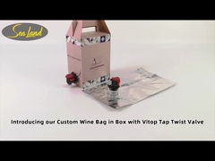 Customized recyclable 10L-20L bib aluminum foil bag box packaging laminated plastic wine packaging s