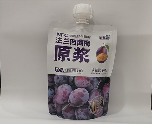 Custom Printing Reusable Liquid Spout Pouch Baby Food Packaging For Fruit Pulp