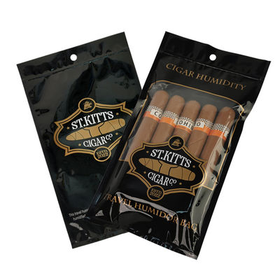 Wholesale Eco Friendly Reusable Keep Cigars Moist & Fresh Tbacco Products Cigar Bags Zipper Bag Cigar Travel Humidifier Bag