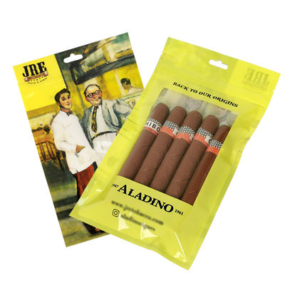 Zipper Packaging Pouch Cigar Ziplock Bags in Box Cigar plastic bag Professional Tobacco Packaging Manufacturer