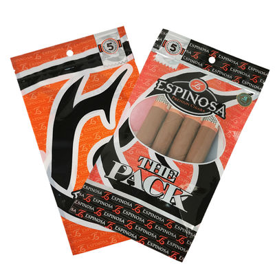 Transparent custom plastic cigar packaging bag cigar tobacco zipper bag  cigar plastic packaging storage bag