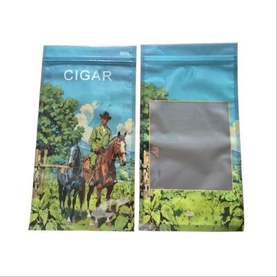 OPP LDPE laminated material cigar packaging bag 0.09mm thickness resealable packaging ideal for maintaining cigar freshness
